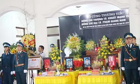 Lễ viếng, truy điệu 2 phi công Su-22 hy sinh ở Nghệ An